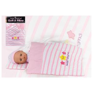 Dolls World Quilt and Pillow Up to 46cm