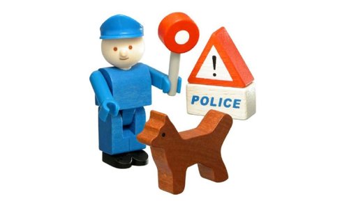Woody Click 0207 - Police Officer & Dog