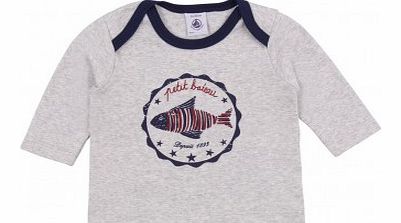 Lilian fish T-shirt Heather grey `3 months,6