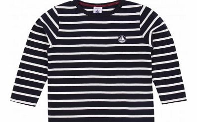 Sailor striped T-shirt Navy blue `3 years,4