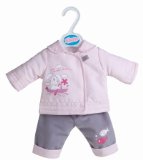 Petite Pink Padded Jacket and Grey Trouses Baby Dolls Outfit by Petite Dolls