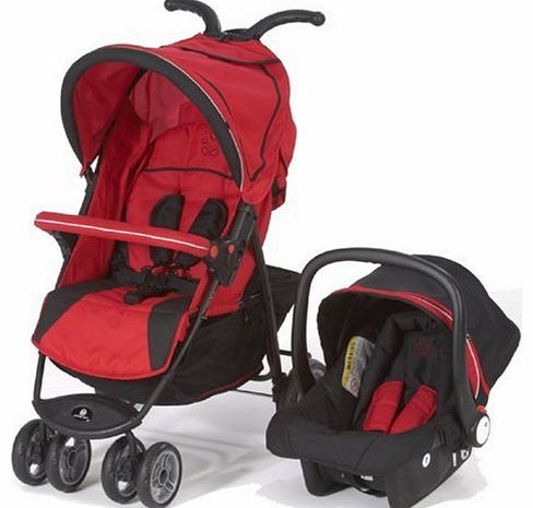 Petite Star Nursery Limited Petite Star City Bug Stroller Travel System (Red / Black)