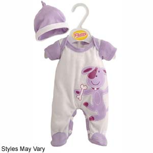 Petite White Lilac Babygro and Hat 30-35cm