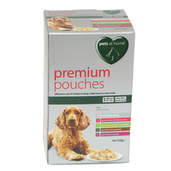 Adult Premium Pouch Dog Food Mixed Variety 150gm 4 Pack