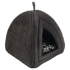Black and#38; White Flower Igloo Cat Bed by Pets at Home