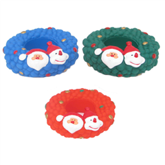 Christmas Vinyl Bobble Ring Squeaky Dog Toy by Pets at Home