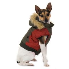 Large Green Parka Coat for Dogs by Pets at Home