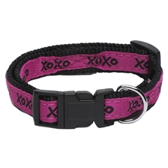 Large Pink XOXO Dog Collar 40-66cm (16-26in) by Pets at Home