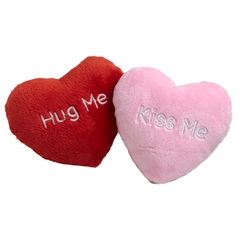 Pink Valentine Heart Plush Dog Toy by Pets at Home