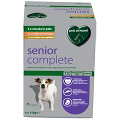 Senior Dog Food Tray with Chunks in Pate 150gm 6 Pack