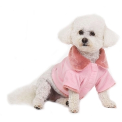 Small Pink Fleece Dog Coat by Pets at Home