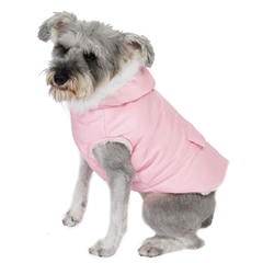 Small Pink Parka Dog Coat by Pets at Home