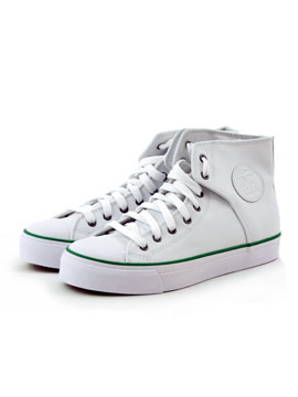 White Bob Cousey High-Top Trainers