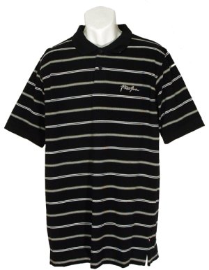 Stripe Polo Shirt Black