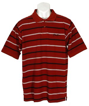 Stripe Polo Shirt Red