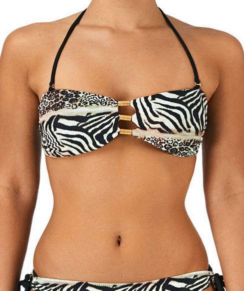 Phax Womens Phax Areia Strapless Bikini Top - Animal