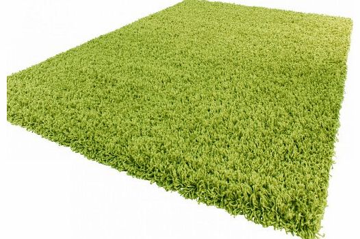 Shaggy Rug High Pile Long Pile Modern Carpet Uni Green, Size:160x220 cm
