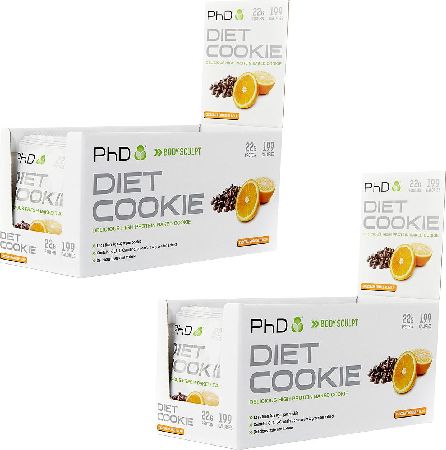 PhD Supplements, 2102[^]0139035 Diet Cookie Choc Orange 12 x 60g Twinpack