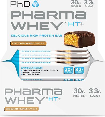 PhD Supplements, 2102[^]0138725 PhD Pharma Whey Bar Choc Peanut