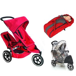 Phil and Teds Classic Buggy   PVC   Double Kit   Cocoon Red