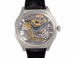 Prestige black skeleton dial watch