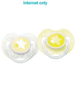 philips AVENT 6-18m Night-Time Soothers - Pack of 2