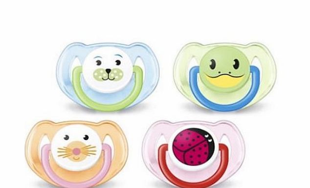 Philips AVENT SCF182/34 BPA-Free Animal Soothers (6-18 Months) (Set of 2) Designs May Vary