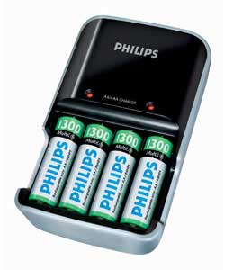 Philips Charger with 4 x AA Batteries