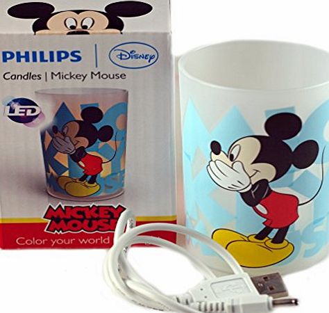 Philips Disney Mickey Mouse Rechargeable Small Night Light - With USB Lead