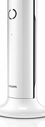 Philips M3351W/05 Linea Design Cordless Phone with 1.6-Inch Display, White Backlight and Speakerphone - White