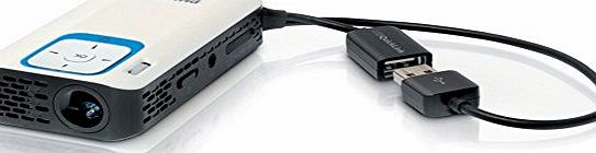 Philips PicoPix PPX2340/INT 40ANSI lumens DLP nHD (640x360) Portable projector Black,Silver data projector - data projectors (254 - 1524 mm (10 - 60``), 16:9, AC/Battery, 0.354 - 2.125 m, 1500:1, DLP)