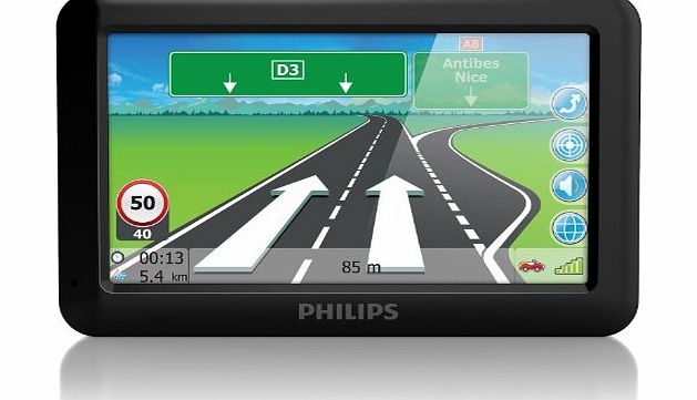 Philips PNS 400 GPS Satellite Navigation Device with Europe Cartography 16:9 Screen