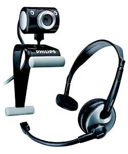 Philips SPC525NC Webcam with Headset