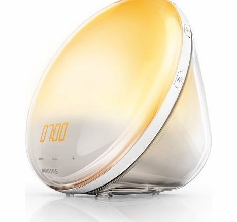 Philips Wake-Up Light Alarm Clock HF3520/01 Coloured Sunrise Simulation - 5 Sounds and Radio Function