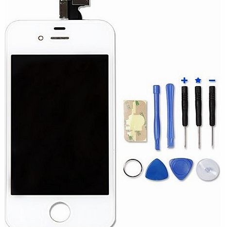 Phonescreentrader White Replacement Full Front Touch Screen LCD and Digitizer Assembly iPhone 4S