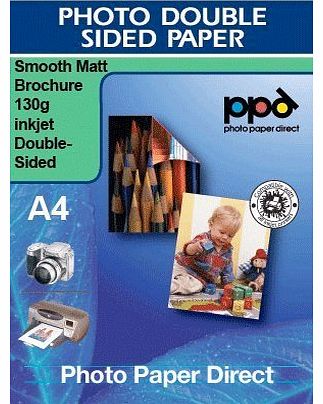 Inkjet BROCHURE and flyer paper-Ultra Smooth Double sided 130g A4 x 100 sheets *Best Seller*