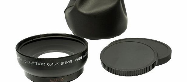 Photo Plus 0.45x Wide Angle Lens for Fujifilm Finepix HS50EXR HS35EXR HS30EXR HS22EXR HS20EXR HS11 HS10