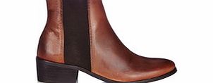Pieces Becca New cognac leather Chelsea boots
