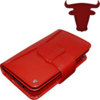 Leather Wallet Case For Apple iPhone - Red