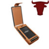 Piel Frama Luxury Leather Case For LG KE850 Prada - Black/Tan