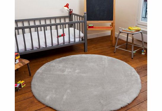 Pilepoil Round carpet - Light grey `One size