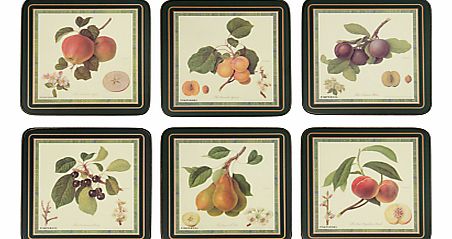 Pimpernel Hooker Fruits Coasters, Set of 6