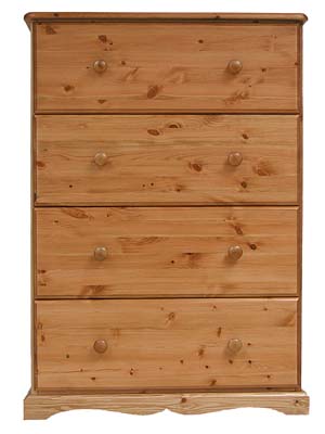 4 DRAWER DEEP CHEST OF DRAWERS BADGER