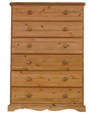 6 DRAWER CHEST OF DRAWERS BADGER