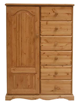 6 DRAWER DOUBLE COMBINATION WARDROBE BADGER
