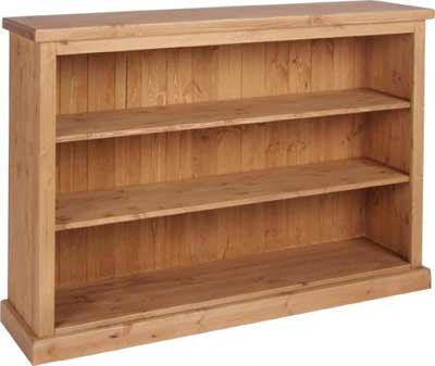 BOOKCASE 3FT LOW WIDE CHUNKY DEVONSHIRE