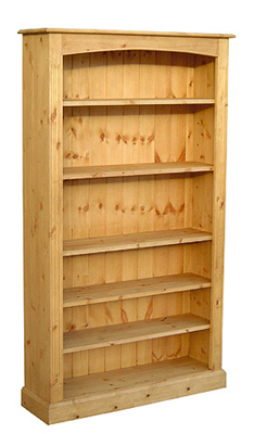 PINE BOOKCASE 5 ADJUSTABLE SHELVES 78IN x 50IN 187
