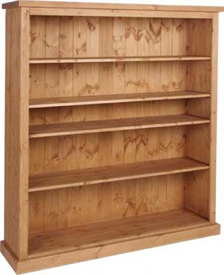 pine BOOKCASE 5FT WIDE CHUNKY DEVONSHIRE