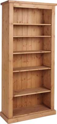 BOOKCASE 6FT TALL WIDE CHUNKY DEVONSHIRE