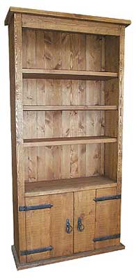 pine BOOKCASE LARGE 79IN x 41IN WITH 2 DOORS